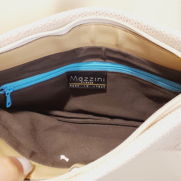 Mazzini Firenze made in Italy vintage  Cream Canvas shoulder bag - Picture 7 of 12